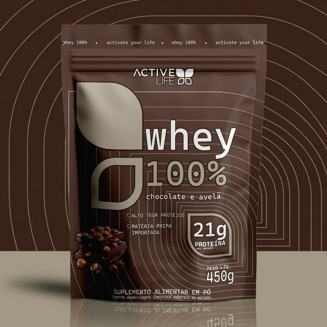 ACTIVE LIFE WHEY 50% CHOCOLATE COM AVELÃ 450G