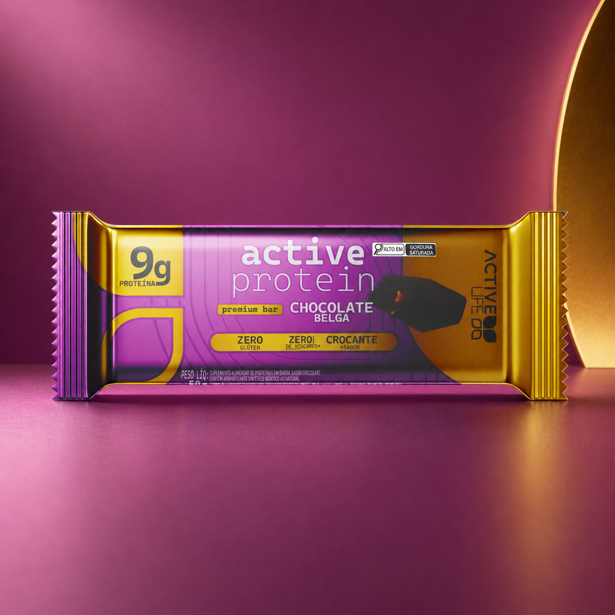 BARRA DE PROTEINA CHOCOLATE BELGA - ACTIVE LIFE
