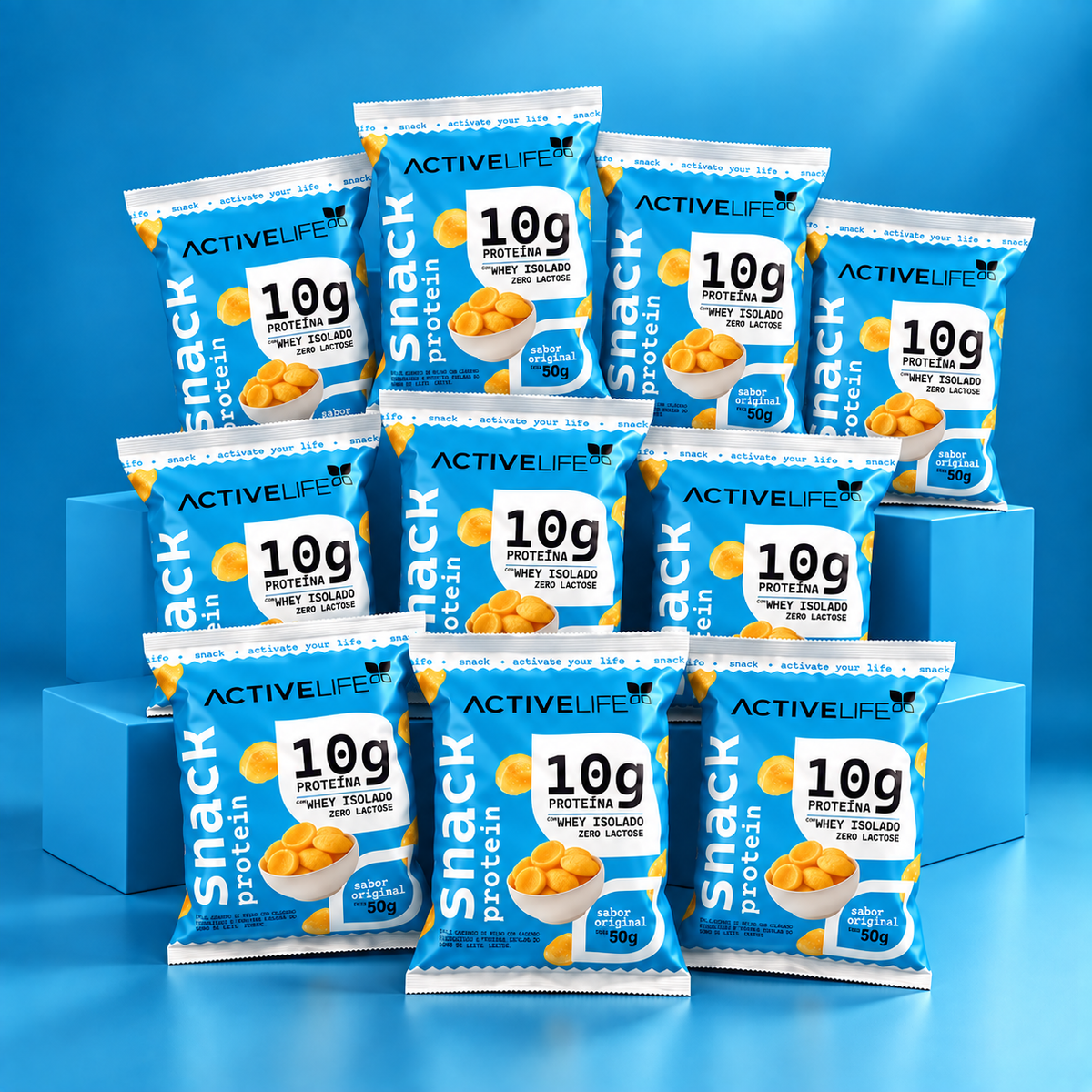 CAIXA 10 UNIDADES SALGADINHO PROTEICO ORIGINAL - ACTIVE LIFE