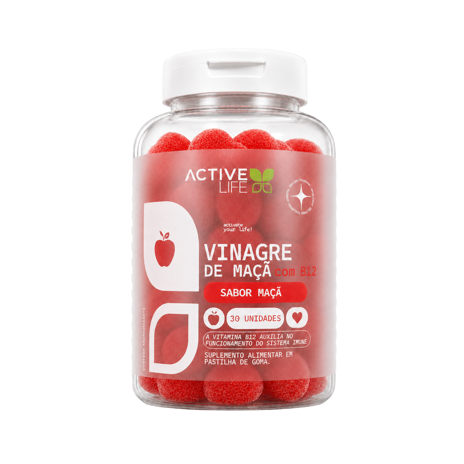 VINAGRE DE MAÇÃ GUMMY 30 GOMAS - ACTIVE LIFE