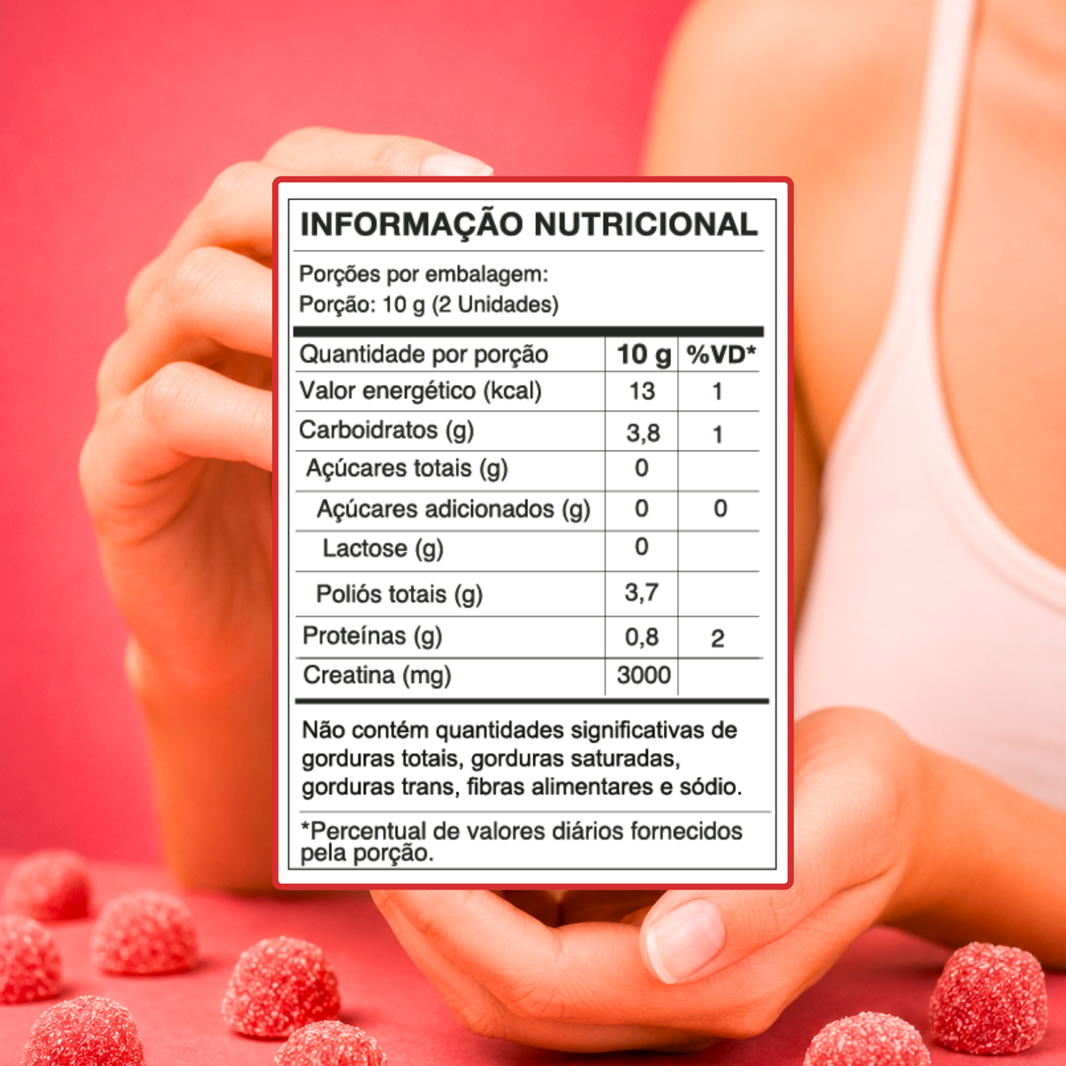 CREATINA GUMMY MORANGO 30UN - ACTIVE LIFE