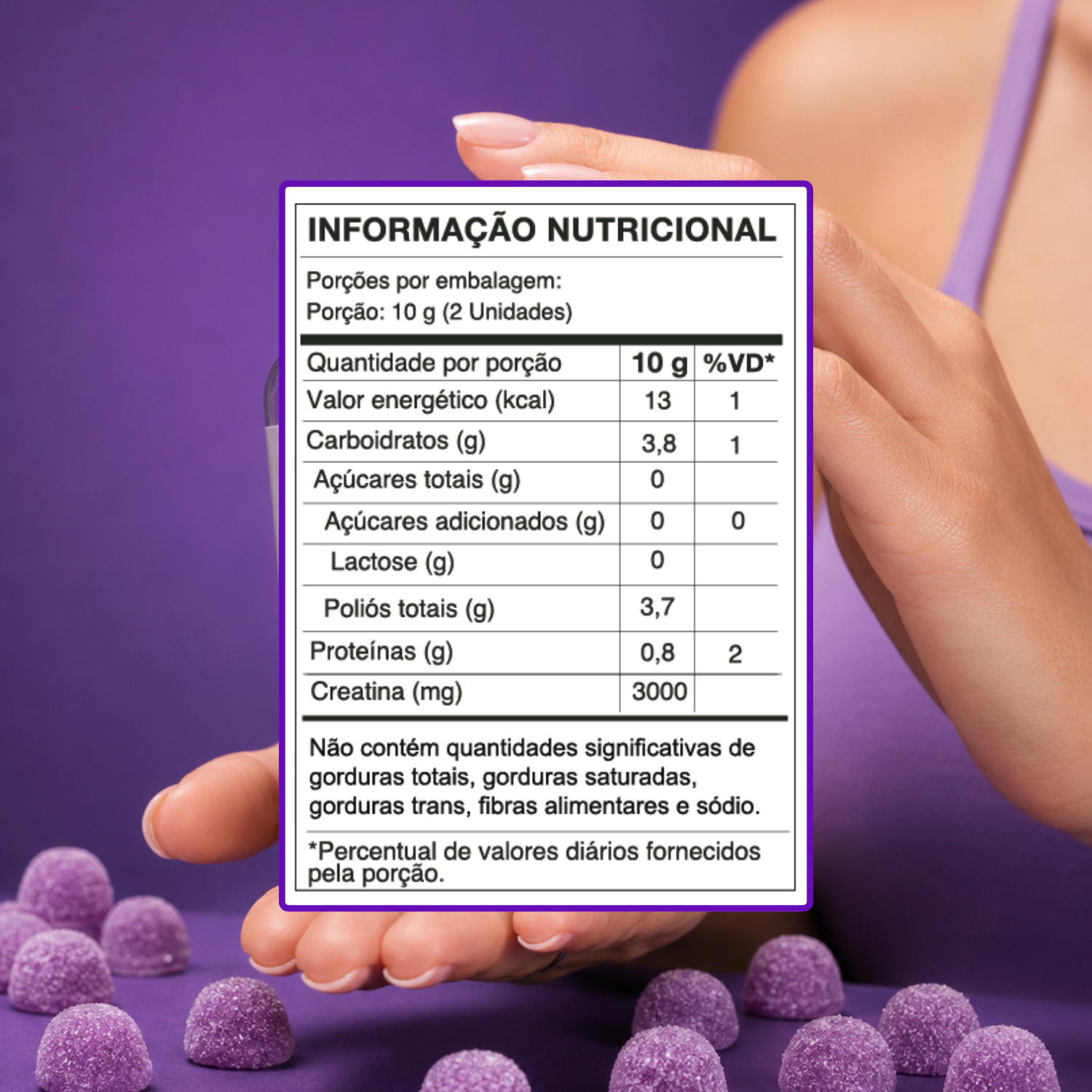 CREATINA GUMMY UVA ROXA 30UN - ACTIVE LIFE