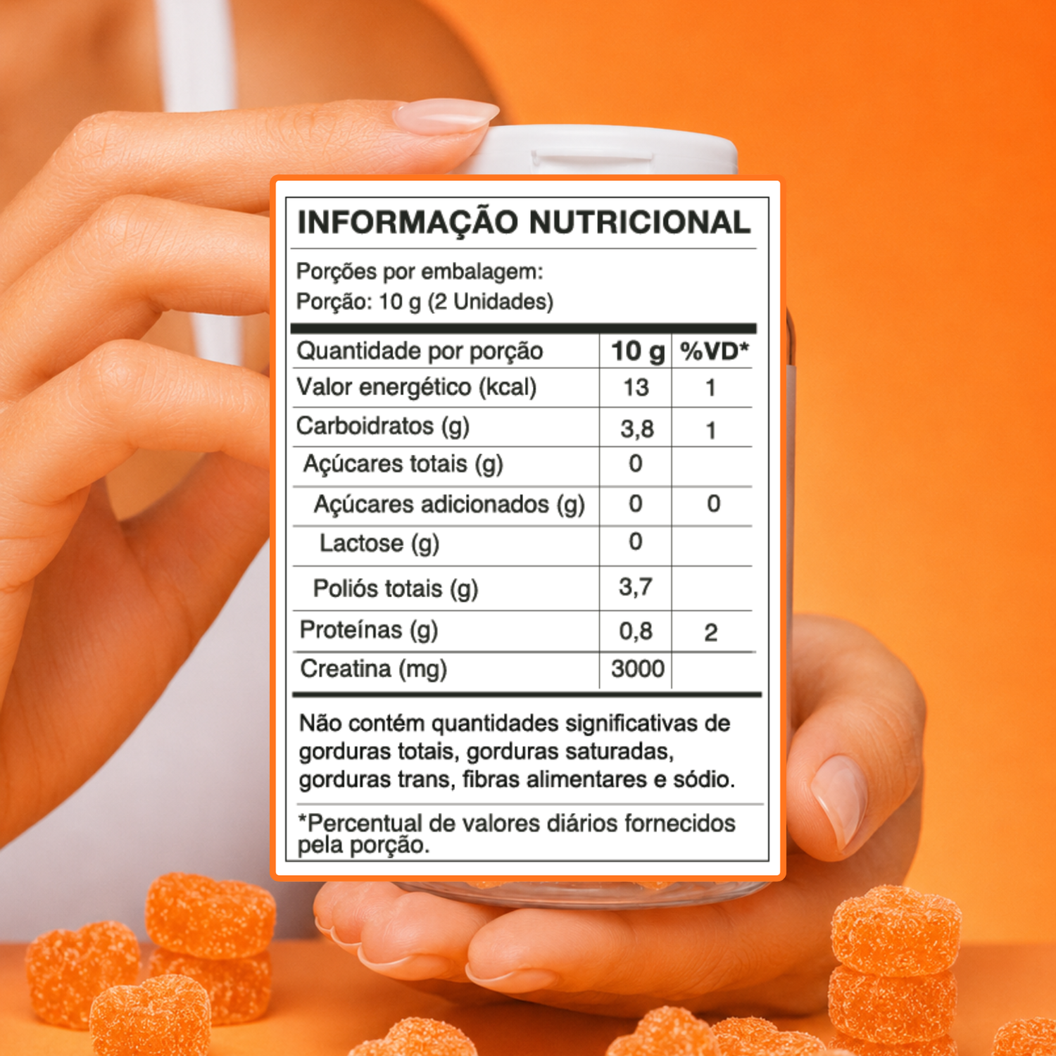 CREATINA GUMMY TANGERINA 30UN - ACTIVE LIFE
