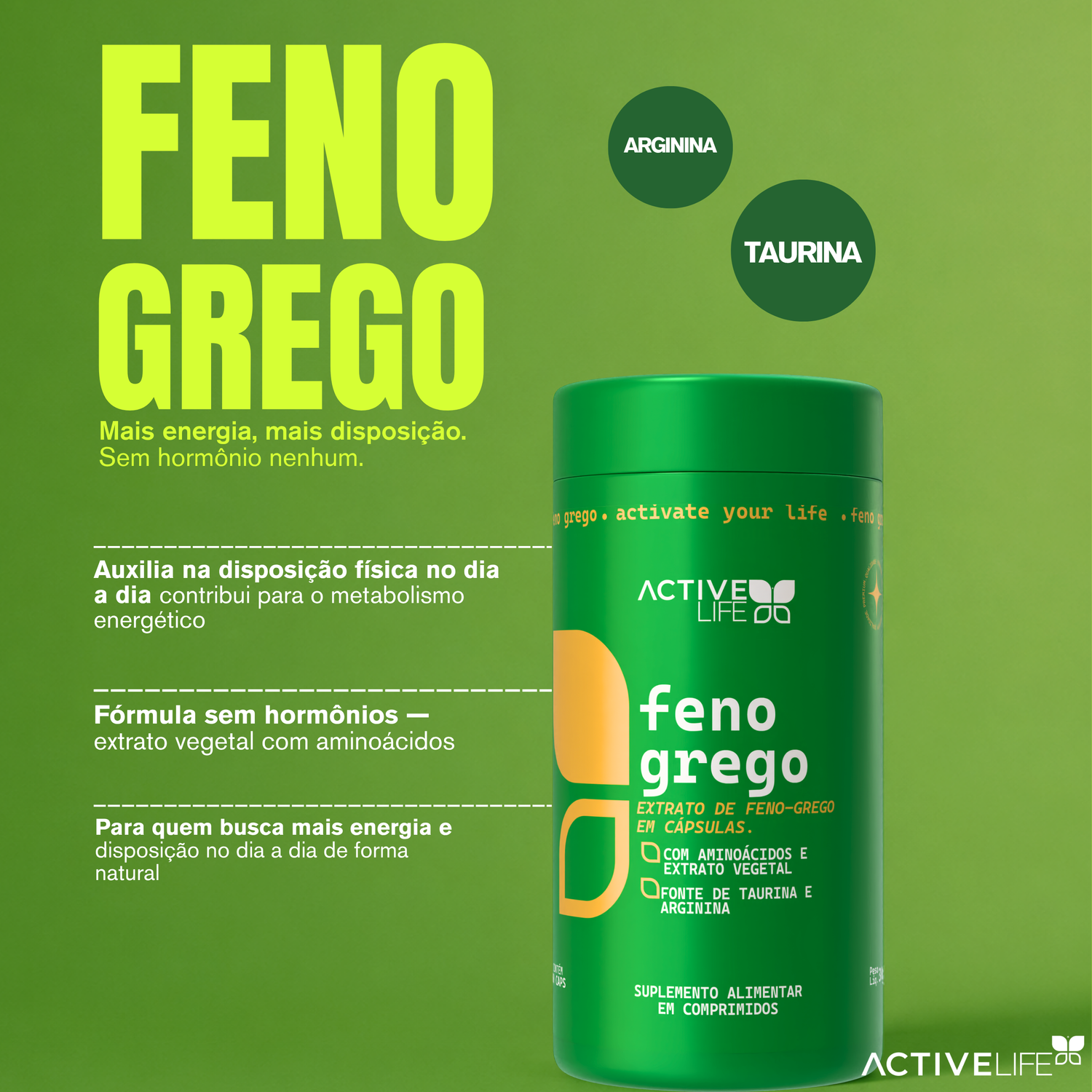 FENO GREGO + ARGININA + TAURINA