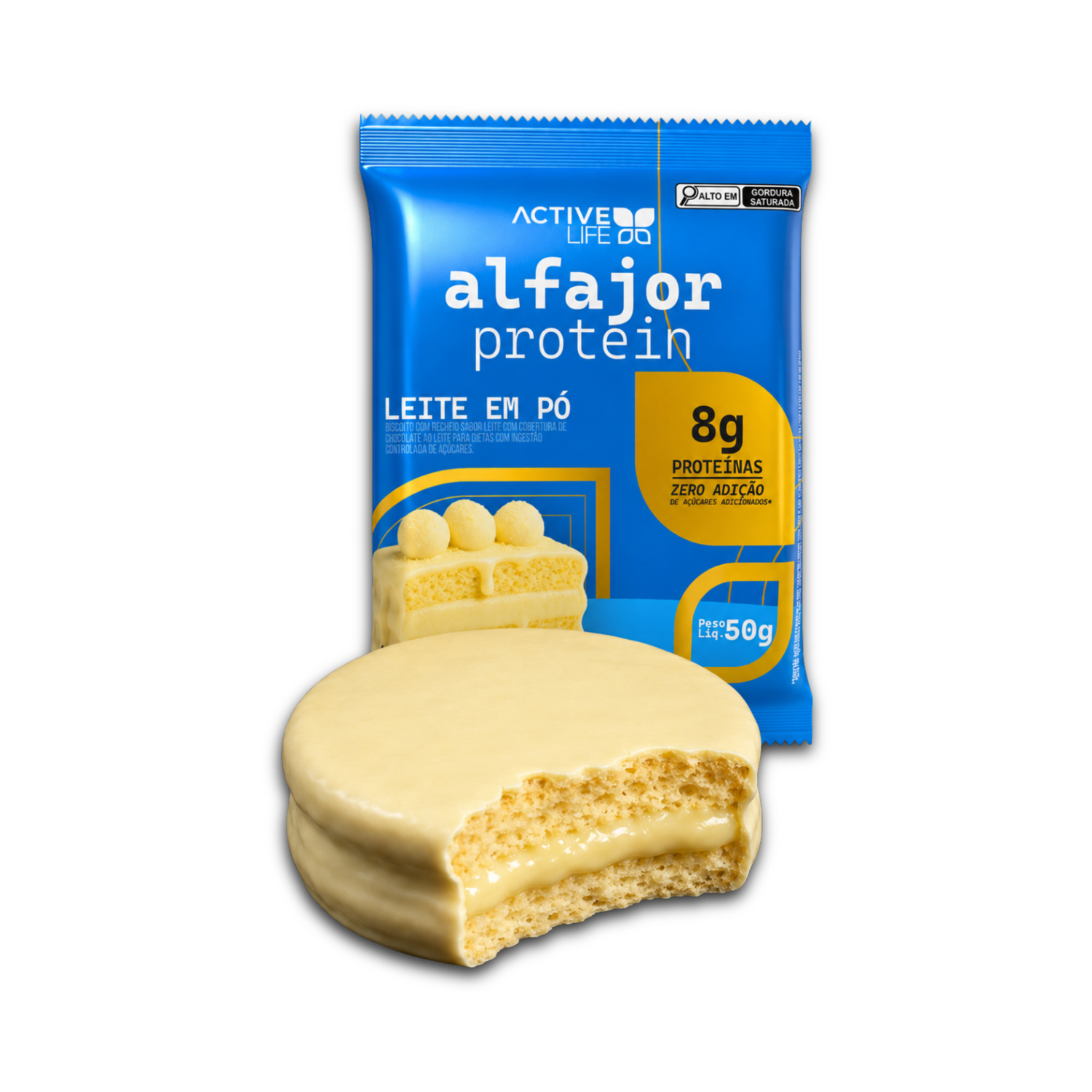 ALFAJOR PROTEICO LEITE EM PÓ - ACTIVE LIFE