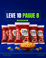 LEVE 10 UNIDADES E PAGUE 8 - SALGADINHO SNACK PROTEICO SABOR CHURRASCO