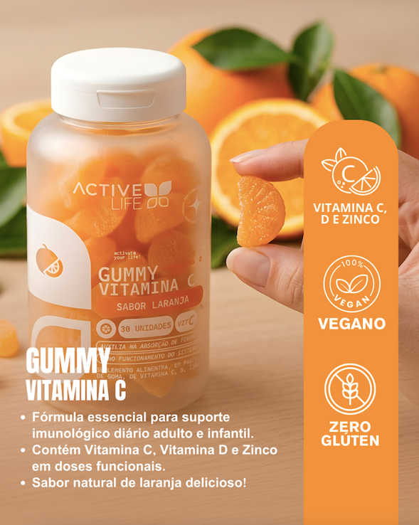 ACTIVE LIFE GUMMY C, D e ZN 30 GOMAS
