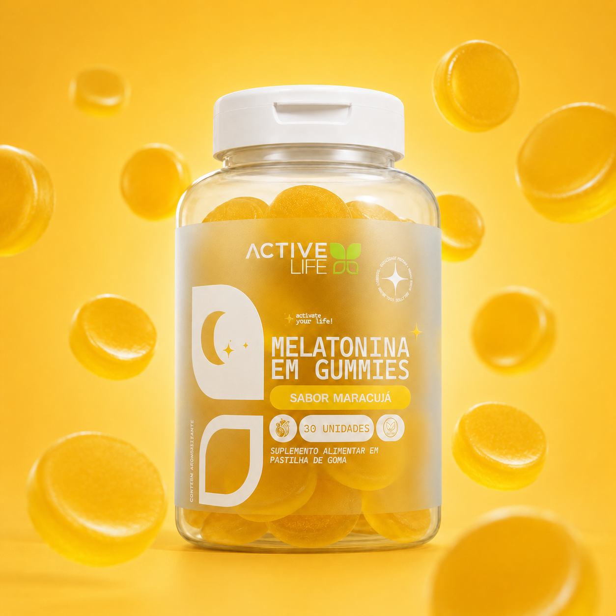 MELATONINA GUMMY MARACUJÁ 30UN - ACTIVE LIFE