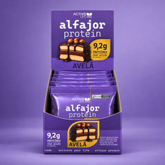 CAIXA 12 UNIDADES ALFAJOR PROTEICO AVELÃ - ACTIVE LIFE