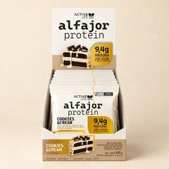 CAIXA 12 UNIDADES ALFAJOR PROTEICO COOKIES & CREAM - ACTIVE LIFE