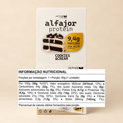 CAIXA 12 UNIDADES ALFAJOR PROTEICO COOKIES & CREAM - ACTIVE LIFE