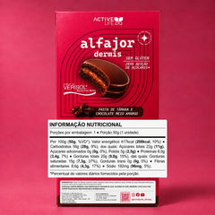 CAIXA 12 UNIDADES ALFAJOR DERMIS TÂMARA E CHOCOLATE - ACTIVE LIFE