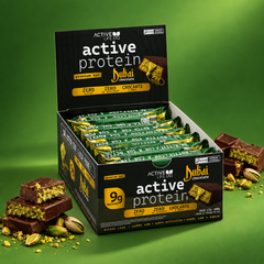 CAIXA 12 UNIDADES BARRA DE PROTEÍNA CHOCOLATE DUBAI - ACTIVE LIFE