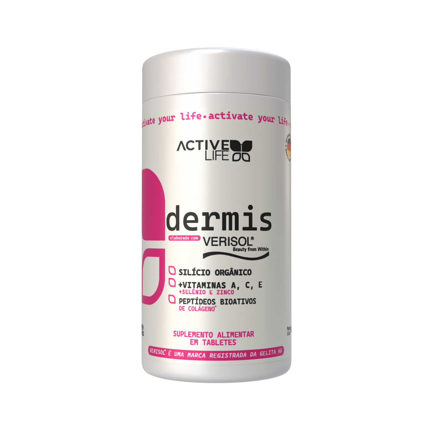 ACTIVE LIFE DERMIS VERISOL COM SILICIO ORGANICO 60 TABS