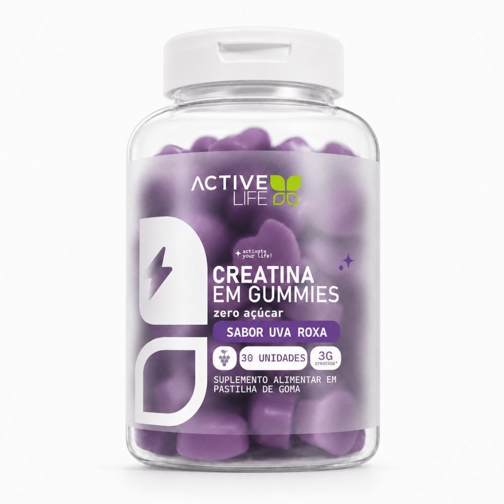 CREATINA GUMMY UVA ROXA 30UN - ACTIVE LIFE