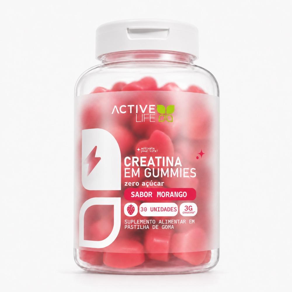 CREATINA GUMMY MORANGO 30UN - ACTIVE LIFE