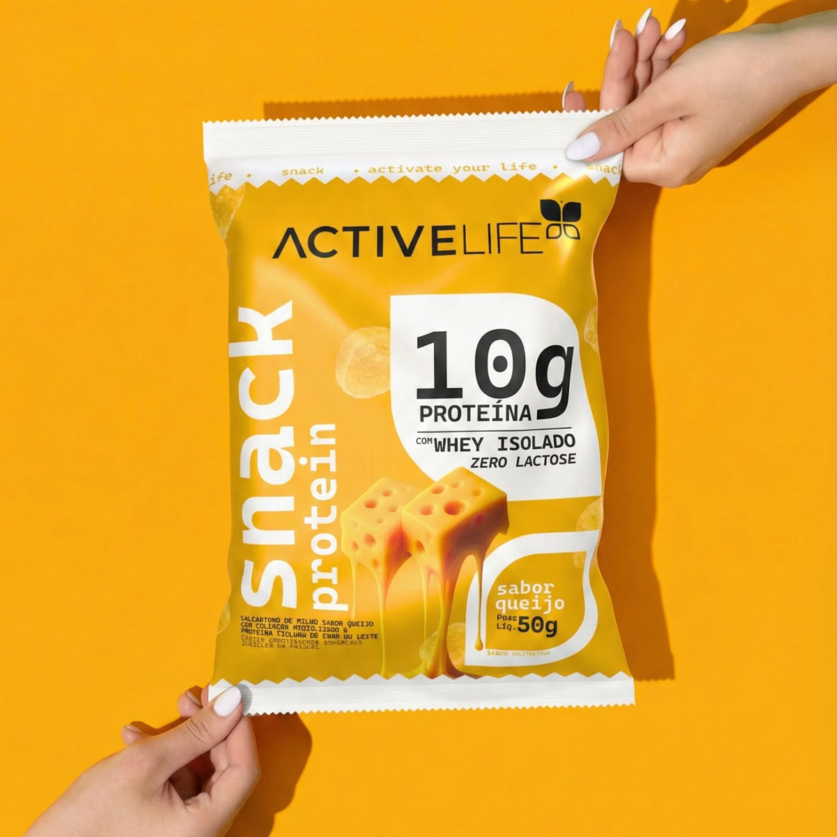 CAIXA 10 UNIDADES SALGADINHO PROTEICO QUEIJO - ACTIVE LIFE