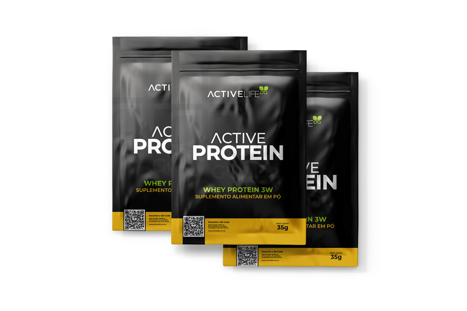 WHEY ACTIVE PROTEIN GOLD 3W MONODOSE PACK C/10- 35G (SACHÊ)